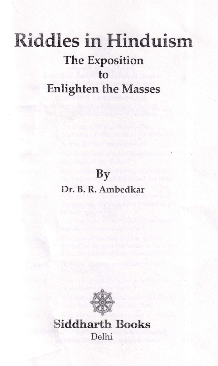 Riddles In Hinduism