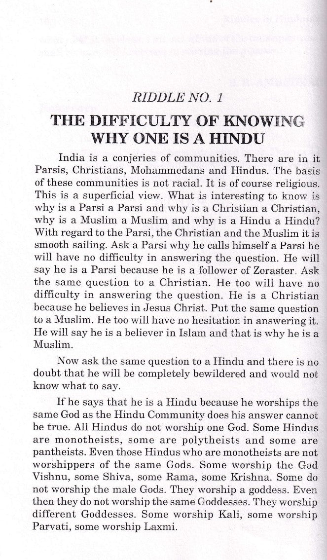 Riddles In Hinduism