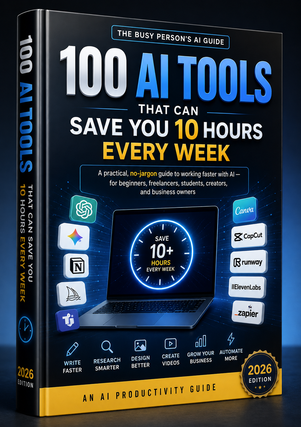 100 AI Tools That Can Save You 10 Hours Every Week — ebook cover